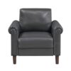 9690DGY Seating-Hector Collection 2pc Set: Sofa, Love