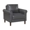 9690DGY Seating-Hector Collection 2pc Set: Sofa, Love