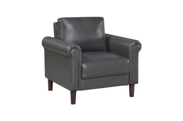 9690DGY Seating-Hector Collection 2pc Set: Sofa, Love