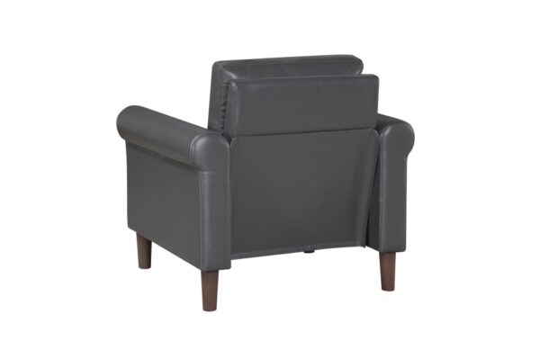 9690DGY Seating-Hector Collection 2pc Set: Sofa, Love