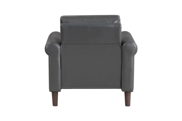 9690DGY Seating-Hector Collection 2pc Set: Sofa, Love