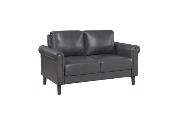 9690DGY Seating-Hector Collection 2pc Set: Sofa, Love