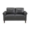 9690DGY Seating-Hector Collection 2pc Set: Sofa, Love
