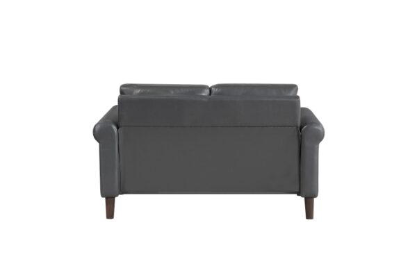 9690DGY Seating-Hector Collection 2pc Set: Sofa, Love