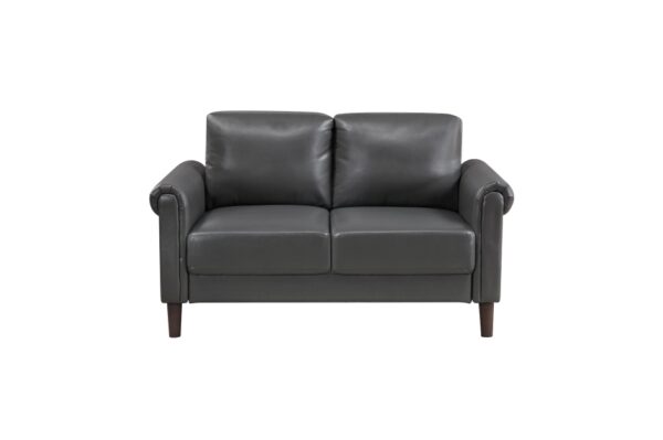 9690DGY Seating-Hector Collection 2pc Set: Sofa, Love