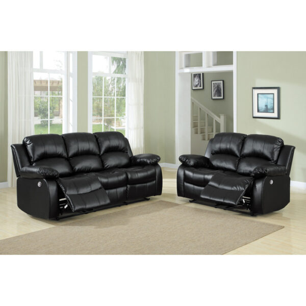 9700BLK-3 Double Reclining Sofa