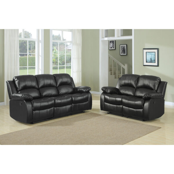 9700BLK-3 Double Reclining Sofa