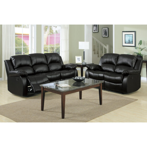 9700BLK-3 Double Reclining Sofa
