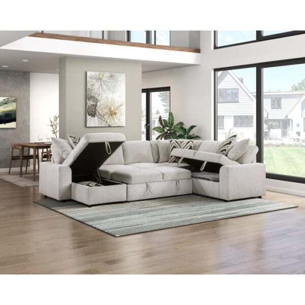 9702BE*3LC3R 3-Piece Sectional with Pull-...