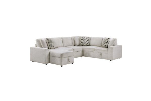 9702BE Seating-Myrtle Collection 3-Piece Sectional with Pull-...