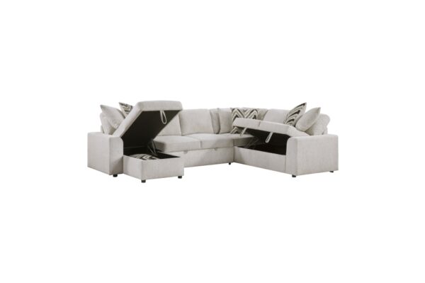 9702BE Seating-Myrtle Collection 3-Piece Sectional with Pull-...