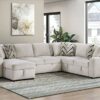 9702BE Seating-Myrtle Collection 3-Piece Sectional with Pull-...