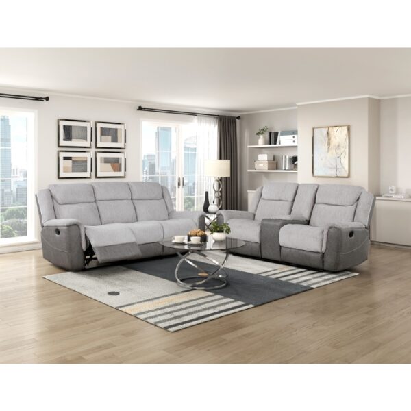9703GY-3 Double Reclining Sofa