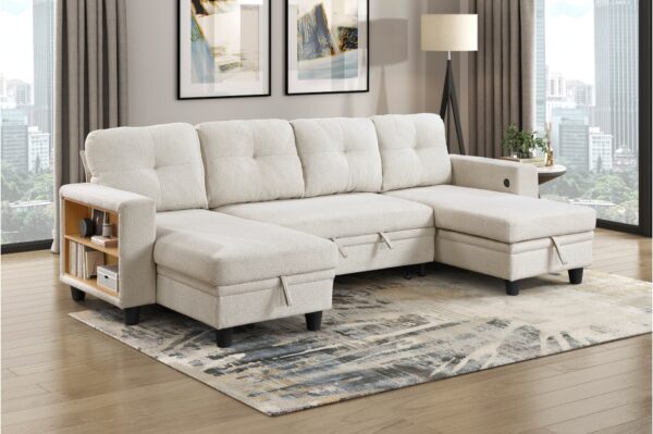 9705BE Seating-Robinson Collection Sectional with Two Chaises, ...