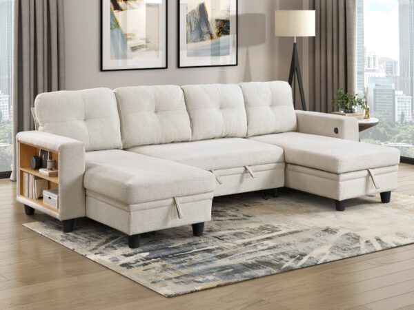 9705BE Seating-Robinson Collection Sectional with Two Chaises, ...