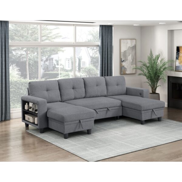 9705GY*42AVC Sectional with Two Chaises, ...