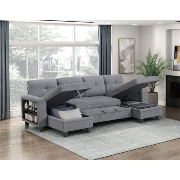 9705GY*42AVC Sectional with Two Chaises, ...