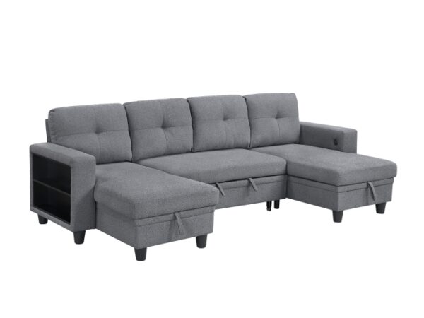 9705GY*42AVC Sectional with Two Chaises, ...