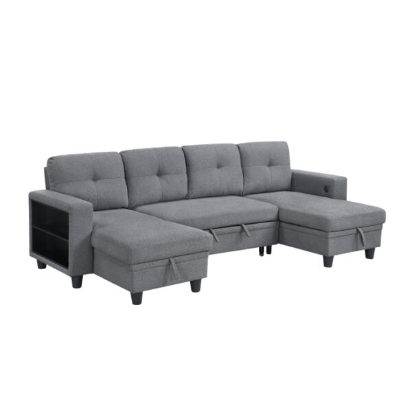 9705GY*42AVC Sectional with Two Chaises, ...