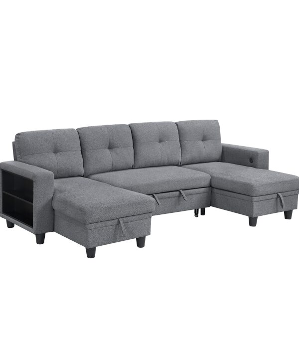 9705GY*42AVC Sectional with Two Chaises, ...