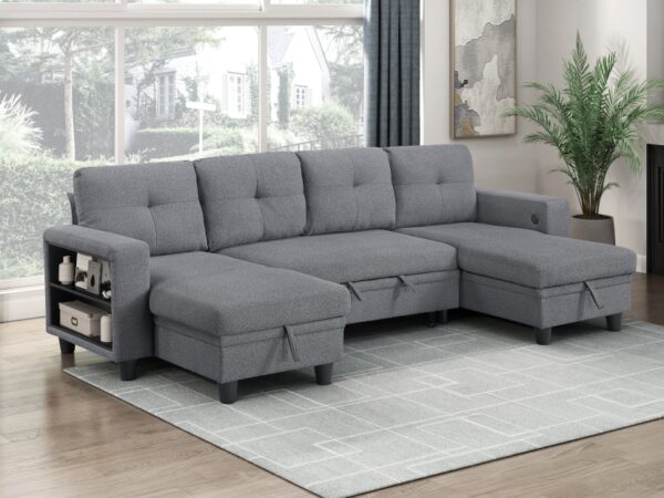 9705GY Seating-Robinson Collection Sectional with Two Chaises, ...