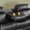 9724BLK Seating-Marille Collection 2pc Set: Sofa, Love