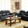 9724BLK Seating-Marille Collection 2pc Set: Sofa, Love