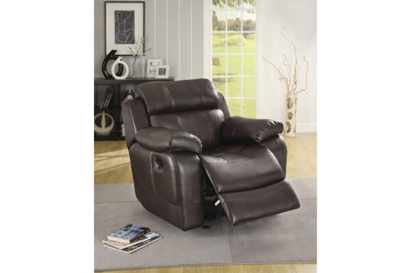 9724BRW Seating-Marille Collection 2pc Set: Sofa, Love