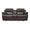 9724BRW Seating-Marille Collection 2pc Set: Sofa, Love