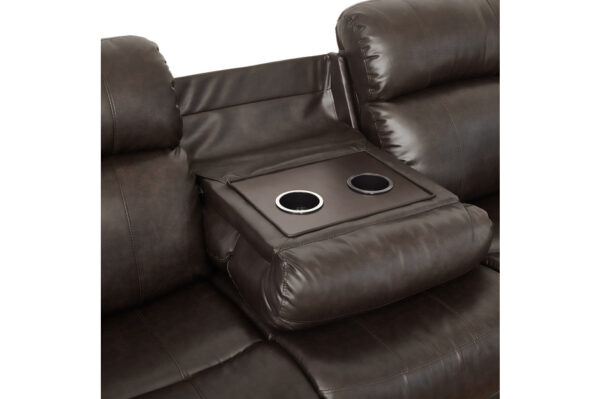 9724BRW Seating-Marille Collection 2pc Set: Sofa, Love