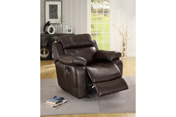9724BRW Seating-Marille Collection 2pc Set: Sofa, Love