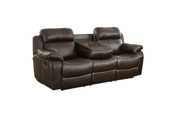 9724BRW Seating-Marille Collection 2pc Set: Sofa, Love