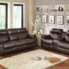 9724BRW Seating-Marille Collection 2pc Set: Sofa, Love