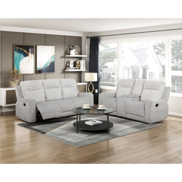 9728LGY-3 Double Reclining Sofa