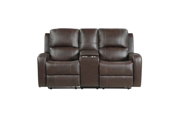 9735BRW Seating- Collection 2pc Set: Sofa, Love