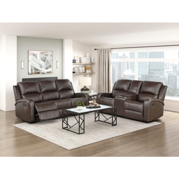 9735BRW-3 Double Reclining Sofa