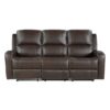 9735BRW Seating- Collection 2pc Set: Sofa, Love