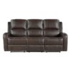 9735BRW-3 Double Reclining Sofa