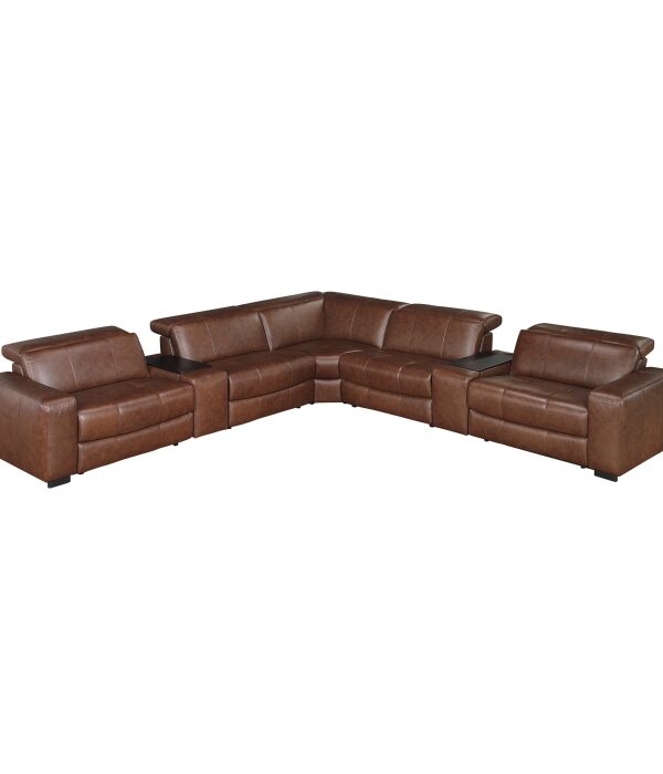 9790BRW*7LRRRPWH 7-Piece Modular Power Reclin...