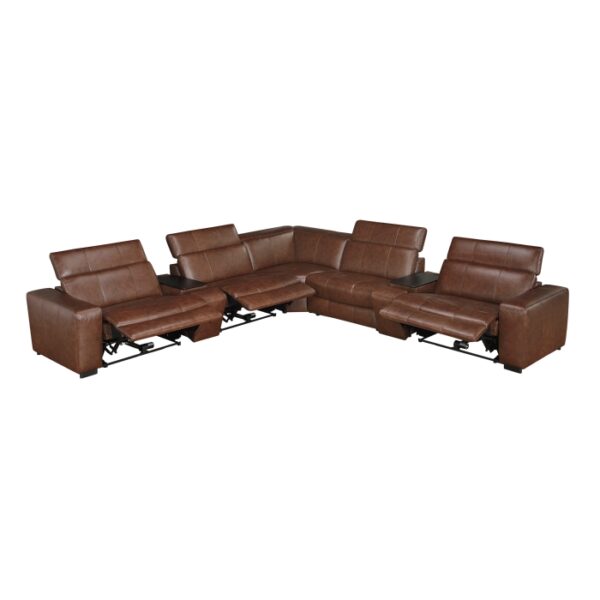 9790BRW*7LRRRPWH 7-Piece Modular Power Reclin...