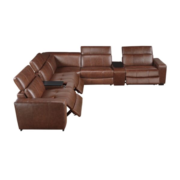 9790BRW*7LRRRPWH 7-Piece Modular Power Reclin...