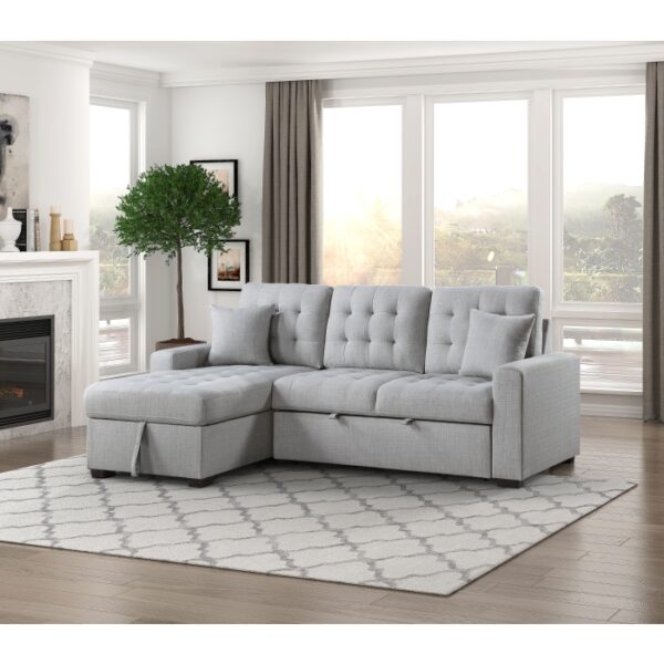 9916GY*2LCRL 2-Piece Sectional with Pull-...