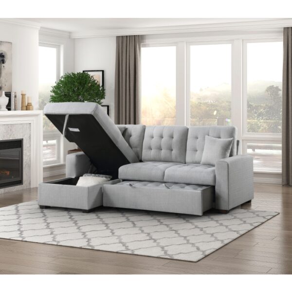 9916GY*2LCRL 2-Piece Sectional with Pull-...