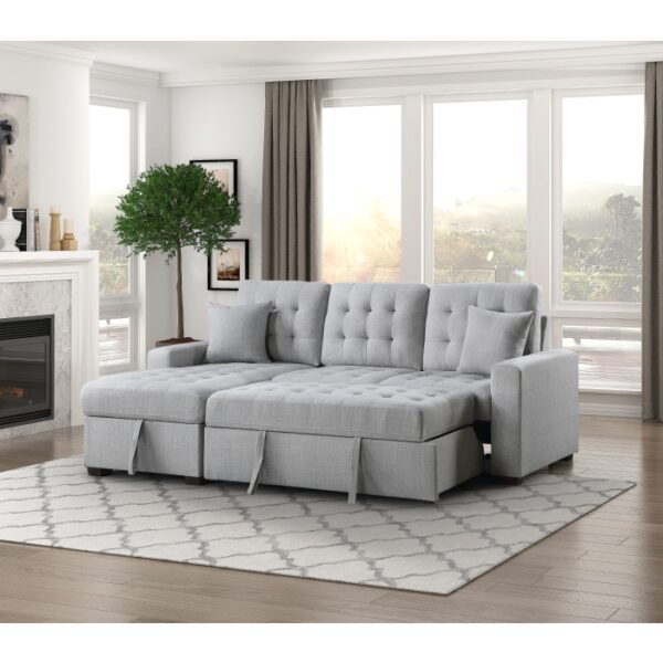 9916GY*2LCRL 2-Piece Sectional with Pull-...