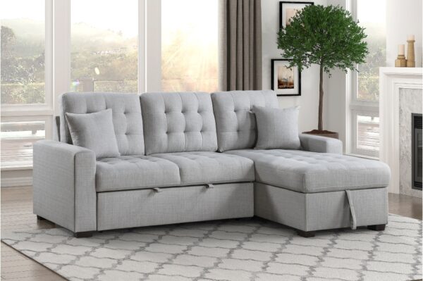 9916GY Seating-McCafferty Collection 2-Piece Sectional with Pull-...
