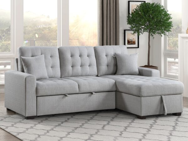 9916GY Seating-McCafferty Collection 2-Piece Sectional with Pull-...