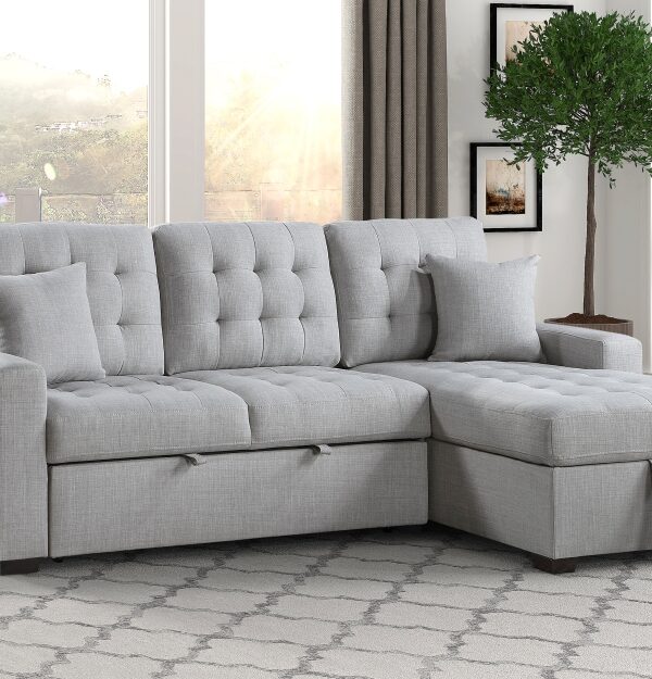 9916GY Seating-McCafferty Collection 2-Piece Sectional with Pull-...