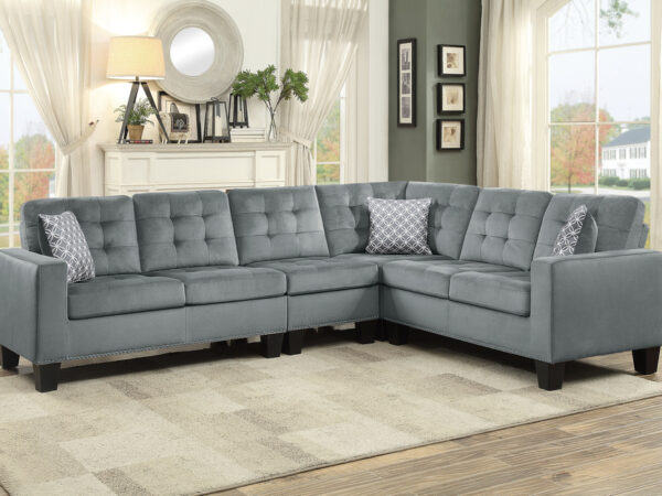 9957GY-SC Seating-Lantana Collection 2-Piece Reversible Sectional