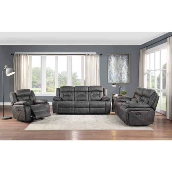 9989GY-3 Double Reclining Sofa