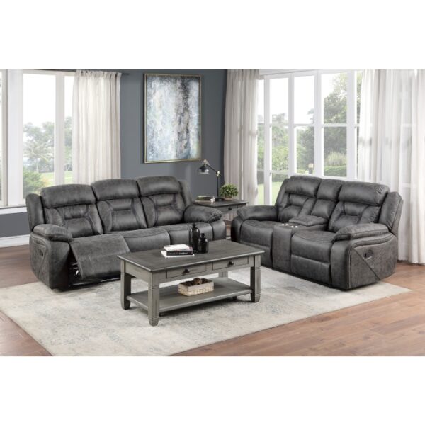 9989GY-3 Double Reclining Sofa